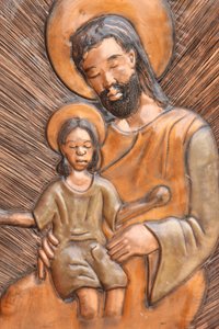 Saint Joseph & Jesus-statuen Brazzaville Kongo av Unbekannt