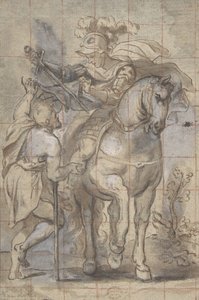 Saint Martin and the Beggar, 1600-tallet. av Unbekannt