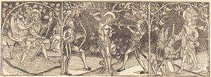 De hellige Christopher, Sebastian og Roche, ca. 1495. av Unbekannt