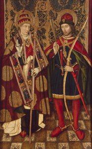 De hellige Fabian og Sebastian, 1475-1499 av Unbekannt