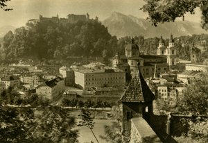 Salzburg fra Kapuzinerberg, Østerrike, c1935. av Unbekannt