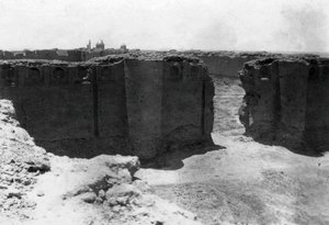 Samarra by fra Malwiya-tårnet, Mesopotamia, 1918 av Unbekannt