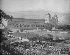 Santa Barbara Mission, California, c1897. av Unbekannt