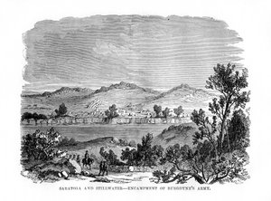 Saratoga og Stillwater, encampments of Burgoynes Army, 1777, 1872 av Unbekannt