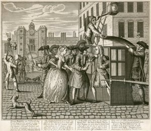 Satirisk trykk som viser St James Palace, London, 1740 av Unbekannt