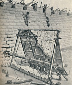 Saksere slår ned en bymur, c1934 av Unbekannt