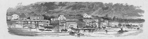 Scene ved Baton Rouge under flommene i 1874, 1883 av Unbekannt