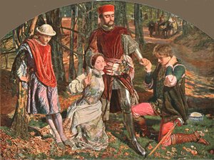 Scene fra The Two Gentlemen of Verona, 1851, c1902. av Unbekannt