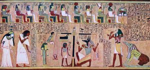 Scene fra Book of the Dead of Any, egyptisk, c1275 f.Kr., c1900-1920 av Unbekannt