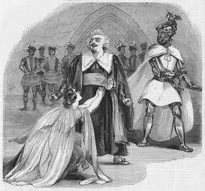 Scene fra Opera of Otello, på hennes Majestets teater, 1900. av Unbekannt