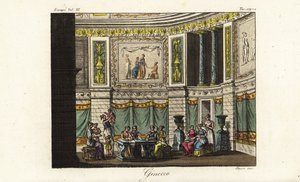 Scene i et gyneceum, kvinnekvarter, antikkens Hellas av Unbekannt