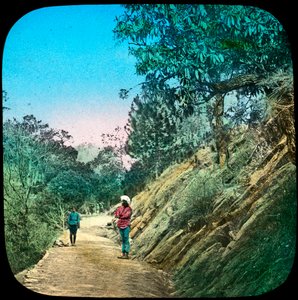 Scene på en vei, Murree, India, slutten av 1800- eller begynnelsen av 1900-tallet av Unbekannt