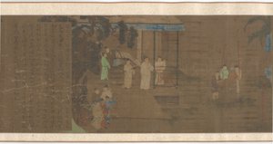Scener fra The Lives of Famous Men del 2, Ming-dynastiet, 1500-1600-tallet. av Unbekannt