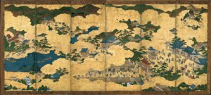 Scener i og rundt Kyoto, ca 1690 av Unbekannt