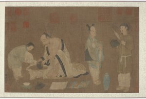 Forsker og ledsagere, Ming-dynastiet, 1368-1644. av Unbekannt