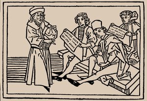 Skoletimer. Fra menneskelivets speil av Rodericus Zamorensis, 1479 av Unbekannt