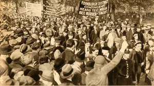 Skotske marsjerer, middelprøveprotester, Hyde Park, London, 1932, 1933. av Unbekannt