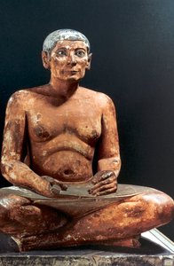 Sittende skriver, gammel egypter, 5. dynasti, 2498-2345 f.Kr. av Unbekannt