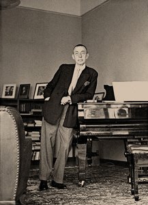 Sergei Rachmaninoff på Villa Senar, 1939. av Unbekannt