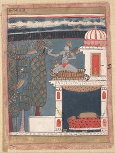 Setmalar Ragini: Folio fra en ragamala-serie Garland of Musical Modes, ca. 1630-40. av Unbekannt