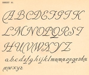 Ark 10, fra en portefølje av alfabeter, 1929 av Unbekannt