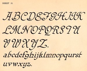 Ark 11, fra en portefølje av alfabeter, 1929 av Unbekannt