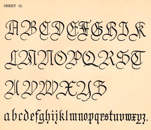 Ark 15, fra en portefølje av alfabeter, 1929 av Unbekannt