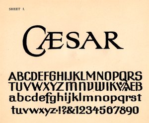 Ark 1, fra en portefølje av alfabeter, 1929 av Unbekannt