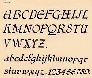 Ark 7, fra en portefølje av alfabeter, 1929 av Unbekannt