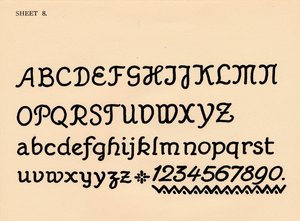 Ark 8, fra en portefølje av alfabeter, 1929 av Unbekannt