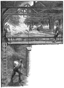 Måke salt ved South Durham Salt Works, 1884 av Unbekannt