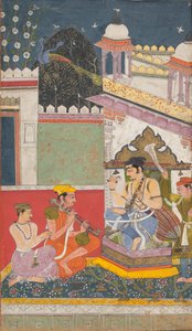 Shri Raga: Folio fra en ragamala-serie Garland of Musical Modes, midten av 1600-tallet. av Unbekannt