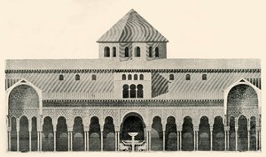 Sideforhøyning av løvenes og fontenens domstol, 1800-tallet, 1907. av Unbekannt