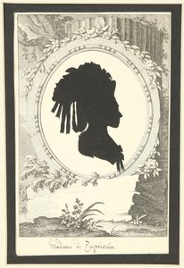 Silhuettportrett av Natalia Kirillovna Zagryazyskaya født Razumovskaya 1747-1837, 1777-1782 av Unbekannt