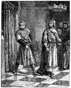 Simon de Montfort krangler med Henry III, 1257, c1880 av Unbekannt