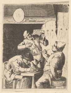 Sanger står mellom to røykere, 1610-85. av Unbekannt