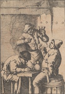 Sanger står mellom to røykere, 1610-85. av Unbekannt
