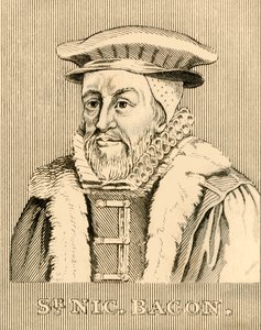 Sir Nicholas Bacon, 1510-1579, 1830. av Unbekannt