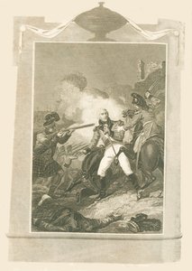 Sir Ralph Abercrombie i slaget ved Alexandria, 1801, 1816. av Unbekannt