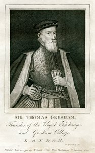 Sir Thomas Gresham, britisk kjøpmann og finansmann, 1500-tallet 1793 av Unbekannt