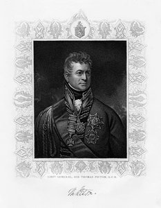 Sir Thomas Picton, britisk militærleder, 1800-tallet av Unbekannt