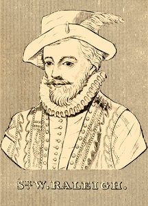 Sir W. Raleigh, c1552-1618, 1830. av Unbekannt