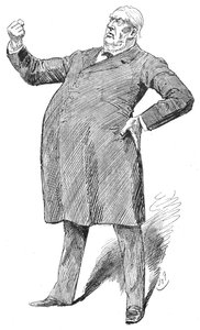 Sir William Harcourt i et fulminerende øyeblikk, 1890-tallet 1906 av Unbekannt