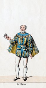 Sir William Sands, kostymedesign for Shakespeares skuespill, Henry VIII, 1800-tallet av Unbekannt