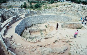 Sted med mykenske festningsverk, Hellas, ca 1600-1100 f.Kr av Unbekannt
