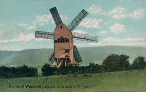 Six Swift Windmill, Kingston, nær Lewes, Sussex, c1905. av Unbekannt