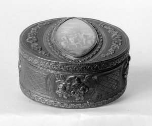 Snusboks med miniatyr som representerer kampscene, sent på 1700-tallet. av Unbekannt