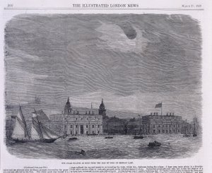 Solformørkelse sett over Royal Observatory, Greenwich, 1858 av Unbekannt