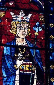 Solomon, farget glass, Chartres katedral, Frankrike, 1194-1260 av Unbekannt