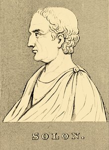 Solon, c630-c560 f.Kr., 1830. av Unbekannt